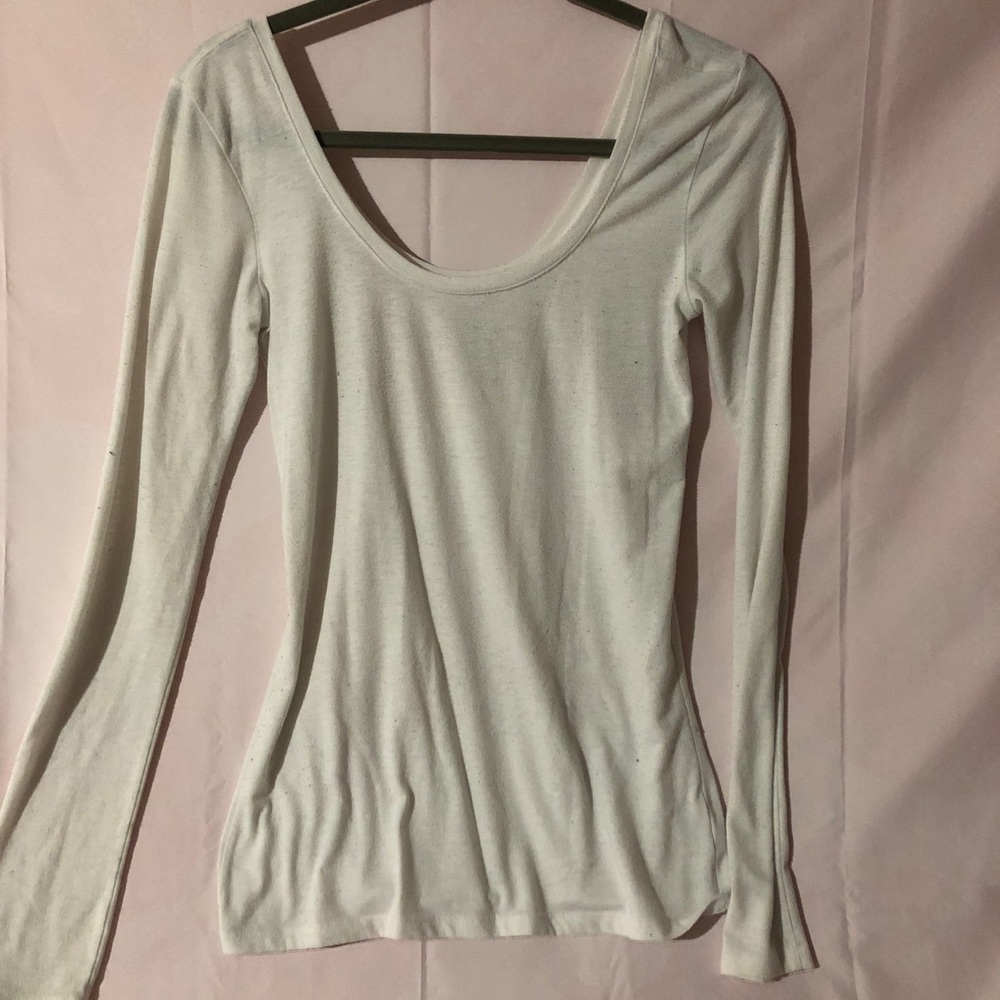 White long sleeve top
